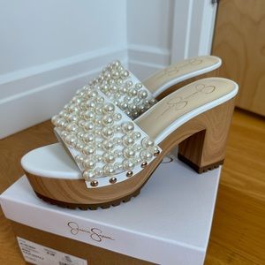 Jessica Simpson Telina pearl clog sandal size 8.5